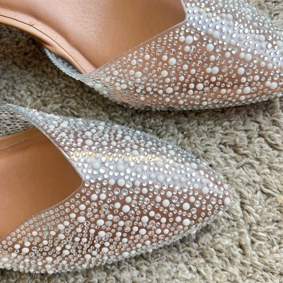 A New Day . Size 10. Women's Beige Embellished Flats - Picture 4 of 6